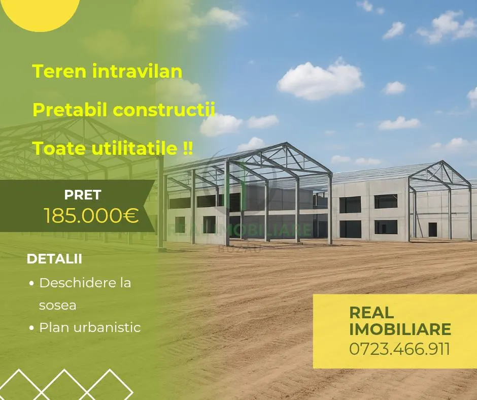 Teren comercial -pretabil constructii ! - foto 1