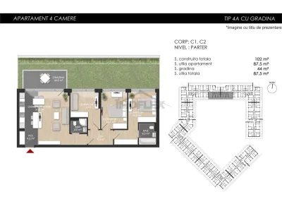 Comision 0! 4 camere cu gradina si acces la piscina – viata moderna intr-un complex exclusivist - foto 6