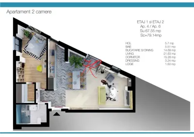 Vanzare apartamente Salajan,  bloc nou. 2024, 1600 €/mp - Bucuresti