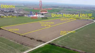 Teren Intravilan 43.067 mp | Deschidere DN19F | Odoreu – Satu Mare | Oportunitate  de Investiție - Odoreu