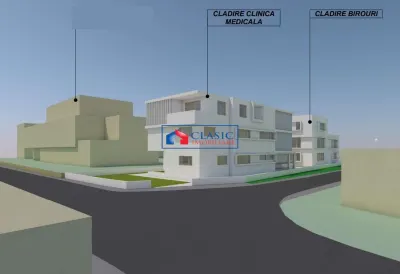Vanzare teren 1166 mp cu proiect imobiliar autorizat S+P+2E pentru Clinica si Birouri in Gruia - foto 5