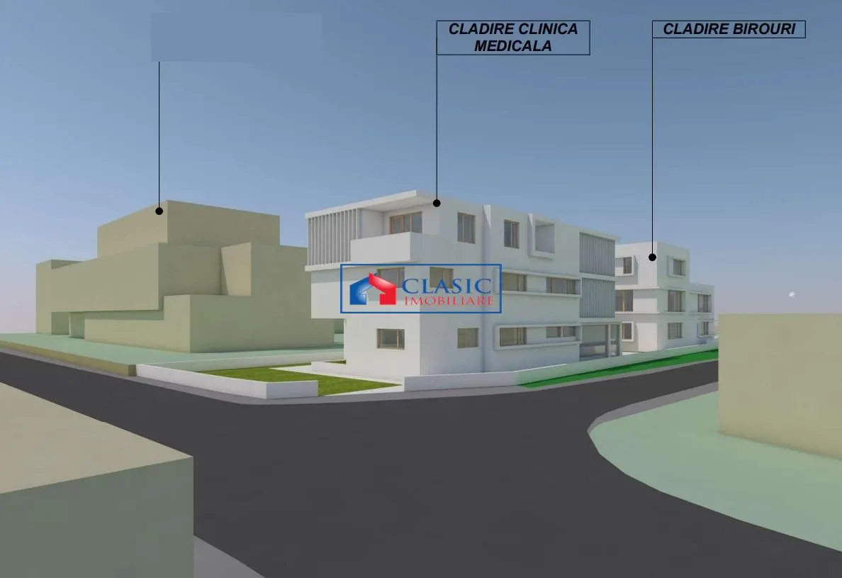 Vanzare teren 1166 mp cu proiect imobiliar autorizat S+P+2E pentru Clinica si Birouri in Gruia - foto 5