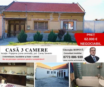 Casa 3 camere + teren in Pojejena, jud. Caras Severin - Pojejena