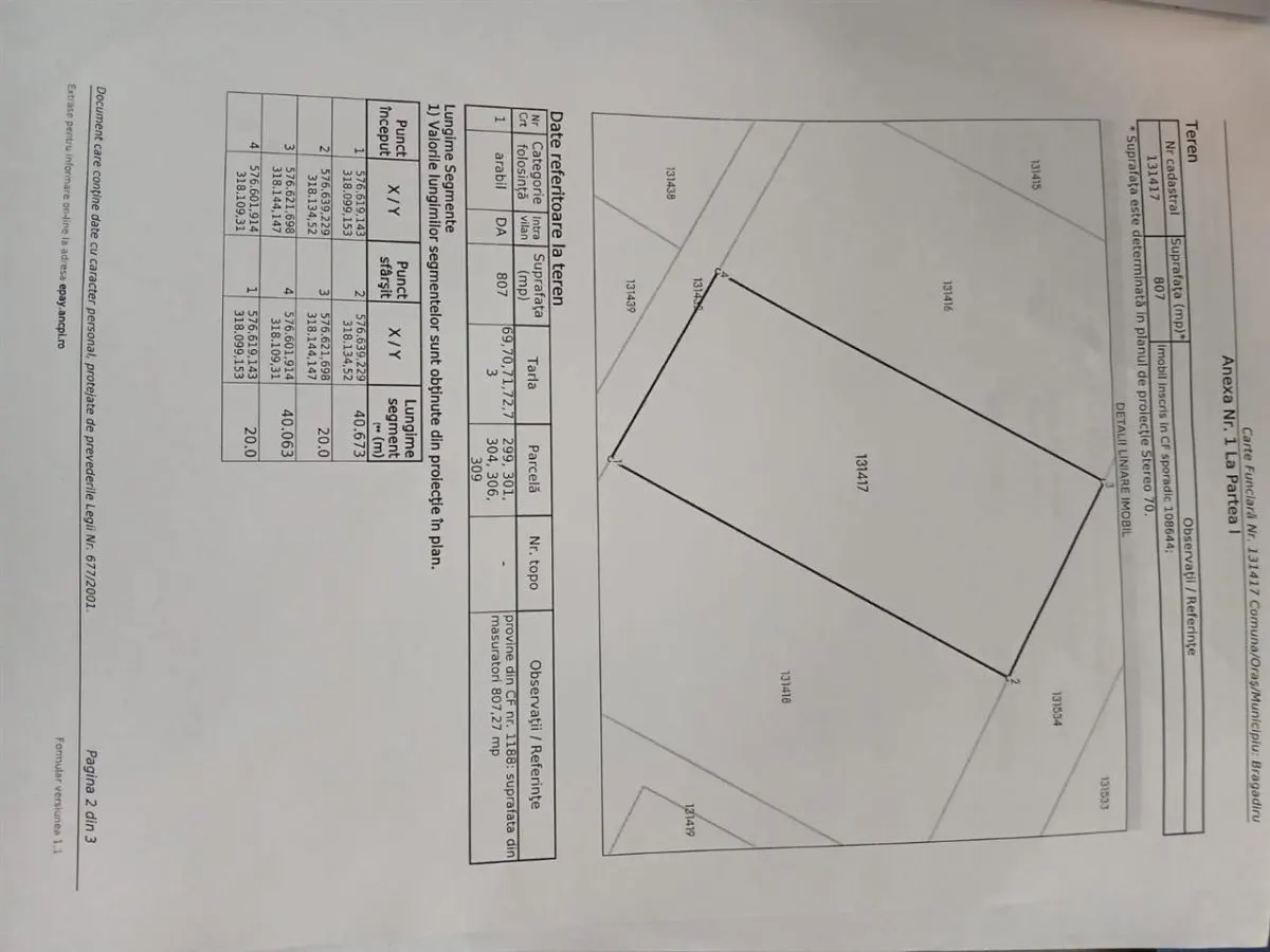 Teren de vanzare  807m2 in Bragadiru - foto 3