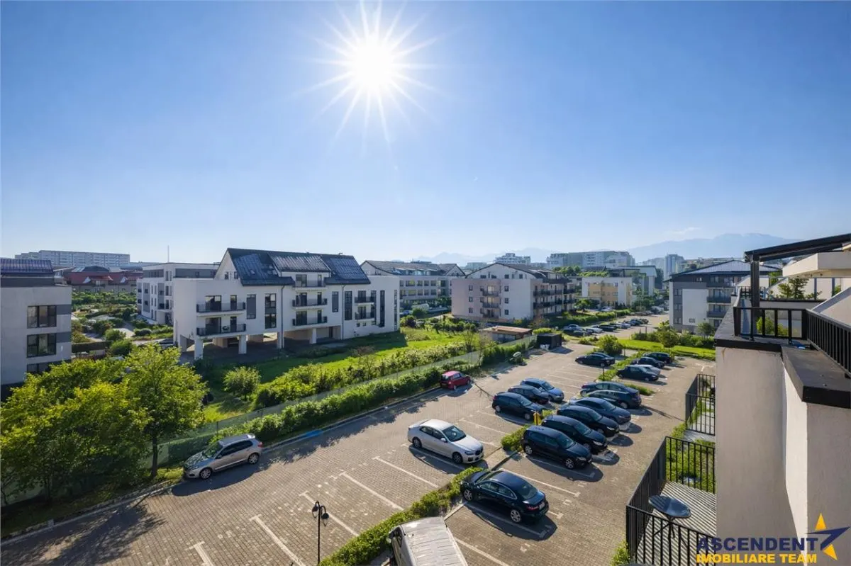 Apartament tip penthouse. mobilat, utilat, 2 terase, 100mp, Tractorul, Brasov. - foto 23
