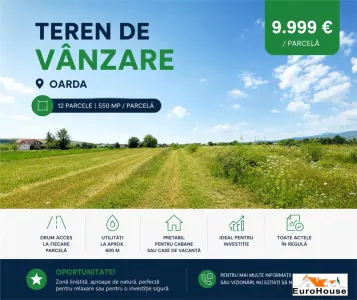 Parcele De Teren 550mp De Vanzare - Oarda - - Oarda