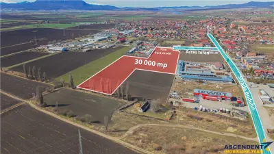FILM! 30.000mp teren intravilan industrial, Central, Halchiu, Brasov - Halchiu