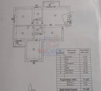 Dacia Apartament 3 camere - Iasi