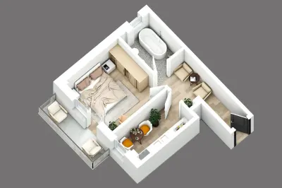 C3 Apartament 1 camera D 35 mp   ASTORIA Lunca Cetatuii 2027 - foto 4