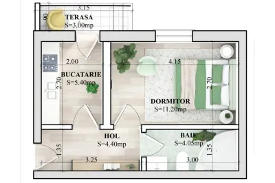REVANZARE Apartament 1 camera D Stejarilor RESIDENCE  Lunca Cetatuii - foto 2