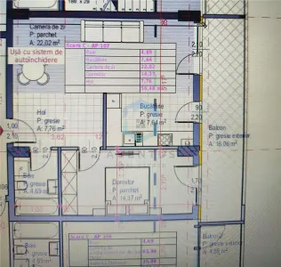 APARTAMENT 2 CAMERE DECOMANDATE | 56,48 MP + 16 MP TERASA | SOPOR 19 | CLUJ NAPOCA | 2500 EUR + TVA - Cluj-Napoca