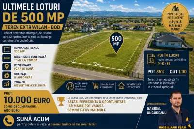 Parcela de teren 503 mp, Bod - Sanpetru - Bod