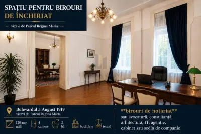 Spatiu pentru birouri de inchiriat – 120 mp + terasa | Parcul Regina Maria | 980 €/lună - Timisoara