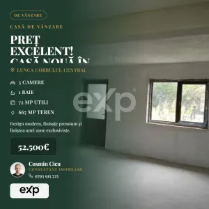 PREȚ EXCELENT! CASĂ NOUĂ ÎN PĂDUREȚI | TEREN 667 MP | POTENȚIAL DE EXTINDERE - Lunca Corbului