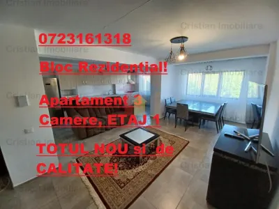 3 camere TOTUL NOU, Mobilat si Utilat complet - Braila