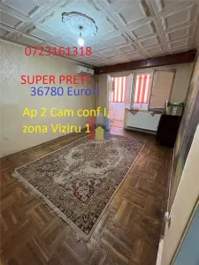 SUPER PRET! Mare-57mp,  2 camere confort 1, zona Viziru 1 balcon 7m - Braila