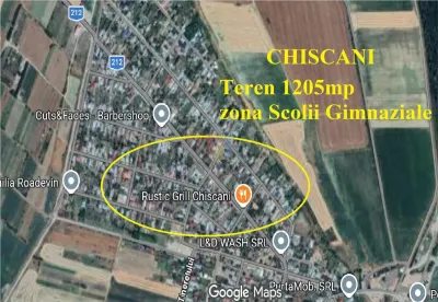 Chiscani zona Scolii Mici, Teren 1205 mp cu 16,5m deschidere stradala - Chiscani