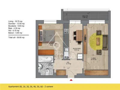 Apartament 2 Camere Metrou Berceni - foto 8