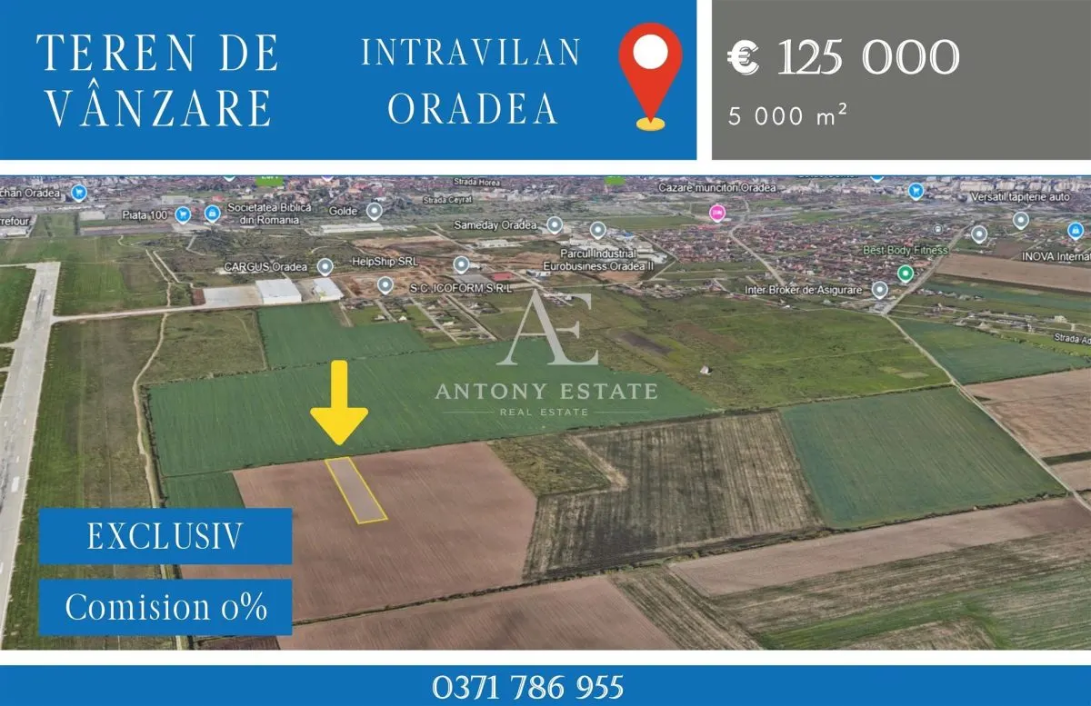 Antony Estate | Teren de vanzare intravilan - Zona Grigorescu, iesirea spre Nojorid - foto 1