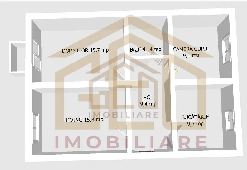 Apartament 3 camere in zona centrala Moldova Noua - foto 14
