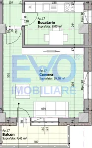Apartament cu 1 camera, geam la baie, bloc nou, zona Galata Iasi - foto 2