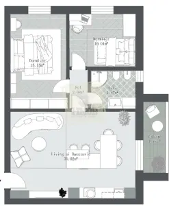Apartament 3 camere etajul 1 in bloc cu lift si parcare in Gusterita - foto 2