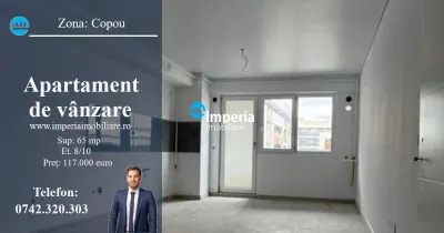 Apartament 2 cam, open space, de vanzare zona Copou - Aleea Sadoveanu - Iasi