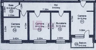 Apartament 3 camere | Arhitectilor | Deventer | etaj 2| mobilat | video - foto 9