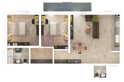 Apartament 3 camere, 2 bai | Doamna Stanca | NOU | incalzire pardoseala - foto 11