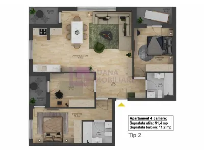 Apartament 4 camere | NOU | Doamna Stanca | lift - foto 10