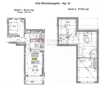 Penthouse 3 camere PREMIUM | 2 niveluri | finisat la alb (Mi) - foto 11