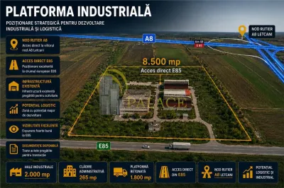 Ansamblu industrial 8.500 mp cu hale si utilitati complete, Letcani, acces E85 - Iasi