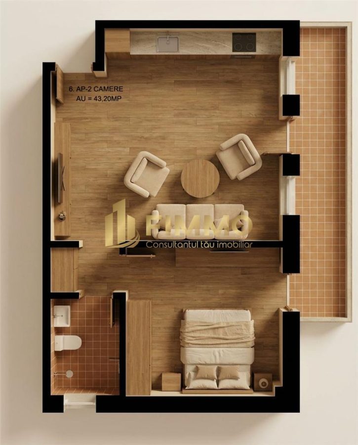 Apartament 2 cam | 43.2mp | Bloc Nou | Burdujeni | ID:1919 - Suceava