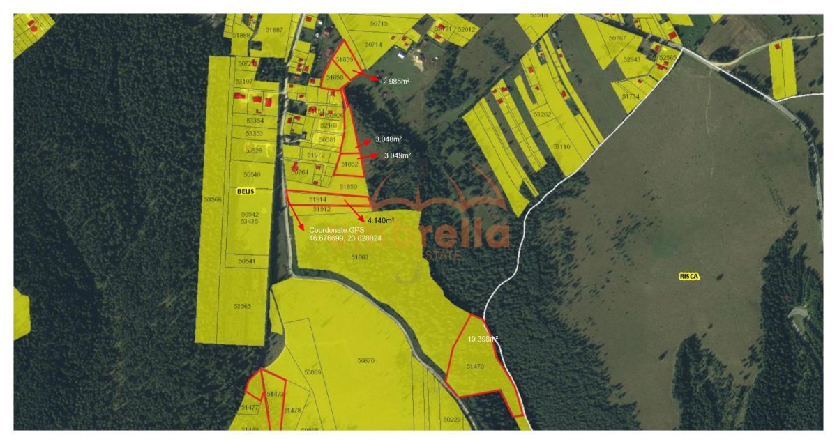 Teren de vanzare in Belis 2.985m²/23€ m² - Belis