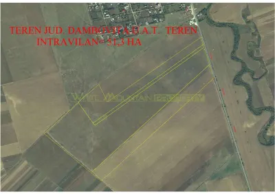Teren 51.3 ha, de vanzare, Salcioara, jud Dambovita - Titu