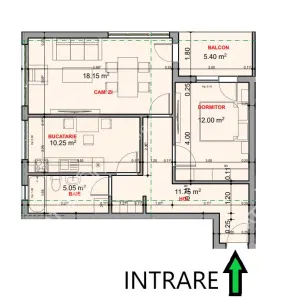 De vanzare apartament la cheie cu 2 camere decomandate la etajul 1 zona Veterani - foto 6