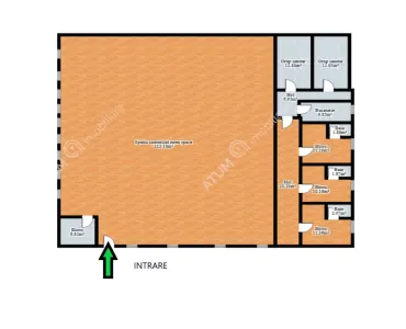 De inchiriat spatiu comercial 490 mp la etajul 1 in zona centrala din Sibiu - foto 2
