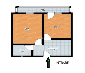 De vanzare apartament cu 2 camere decomandate si balcon in Doamna Stanca Sibiu - foto 4