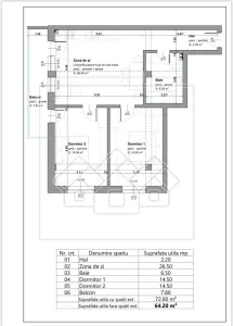 Apartament nou, 3 camere si balcon, 64 mp utili, Selimbar - foto 3