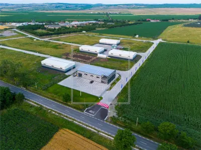 Hala industriala de inchiriat 528 mp, pe un teren de 2574mp| Acces TIR - Sura Mica