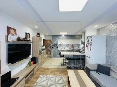 Ap spatios, mobilat si utilat, 3 camere, 2 balcoane, 2 parcari - Selimbar