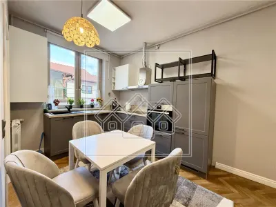 Apartament renovat, mobilat si utilat - 42 mp + pivnita - Ultracentral - Sibiu