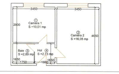 Decomandat 32 mp etaj intermediar - Timisoara
