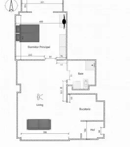 Apartament cu 2 camere 70 mp la etajul 2 - foto 7