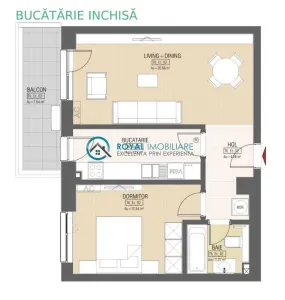 Royal Imobiliare-Vanzare Apartament 2 Camere Zona Vest - foto 2