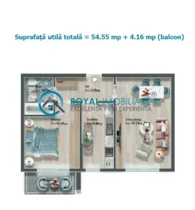 Royal Imobiliare-Vanzare Apartament 3 Camere Zona Albert - Ploiesti