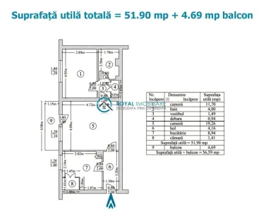 Royal Imobiliare - Vanzare apartament 2 camere zona 9 Mai - foto 9