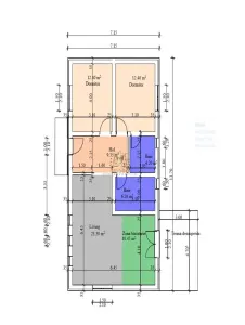 Casa parter 3 camere  si dresing cu placa de beton deasupra - Bucium Visani - foto 3