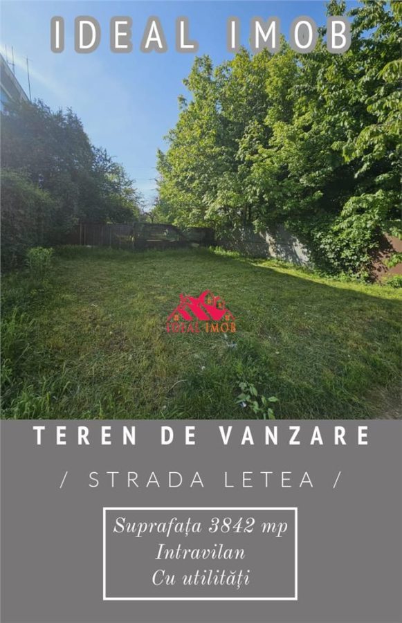 Teren De Vanzare Str letea - 3842 mp - Bacau