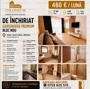 Garsoniera premium | Amenajata mordern si elegant |  Valcom Residence - Zona Tractorul - foto 1